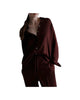 Camicia in raso di misto seta Bordeaux
