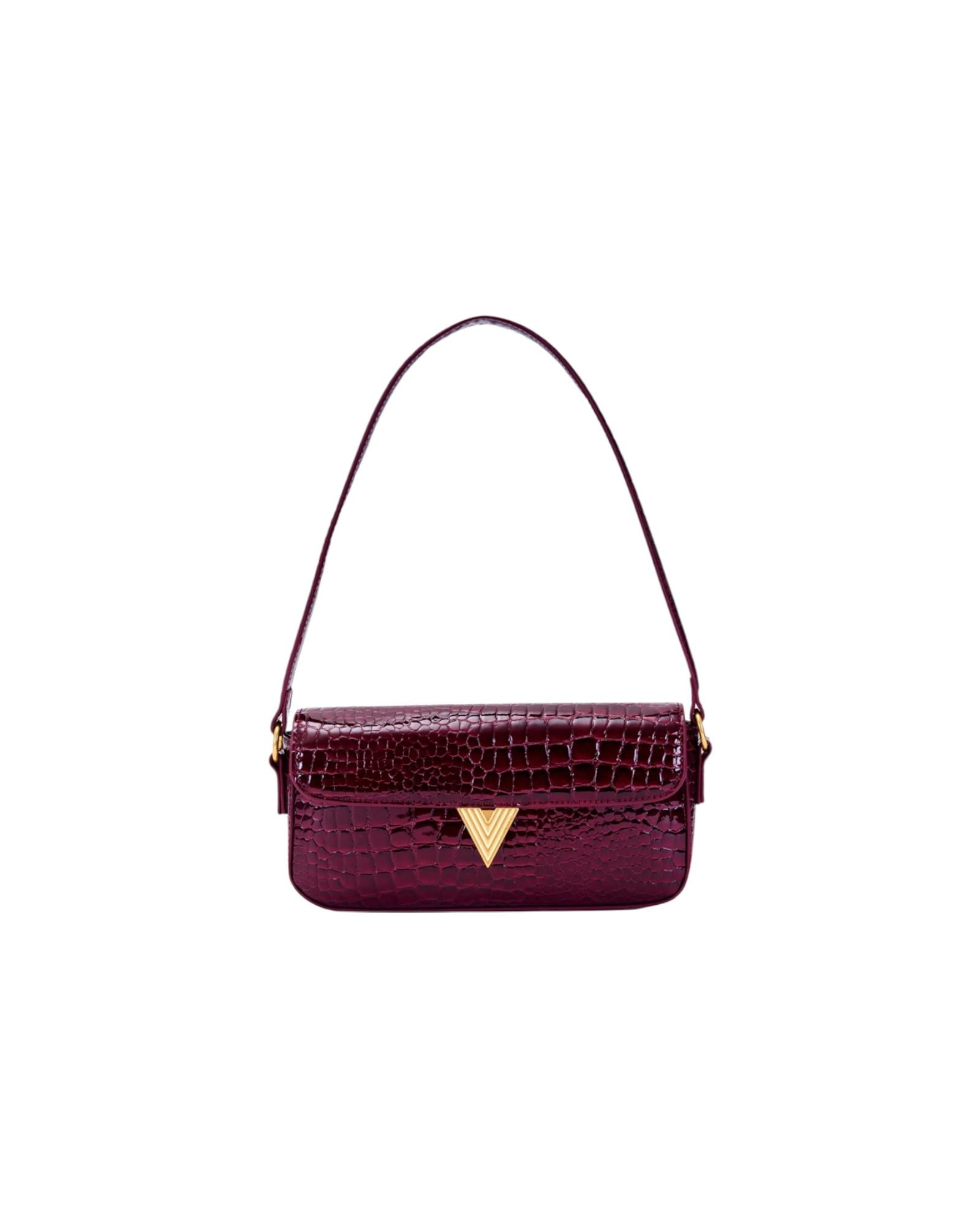 Borsa Pencil Crocco Effect Bordeaux XF0010 BORDEAUX VICOLO