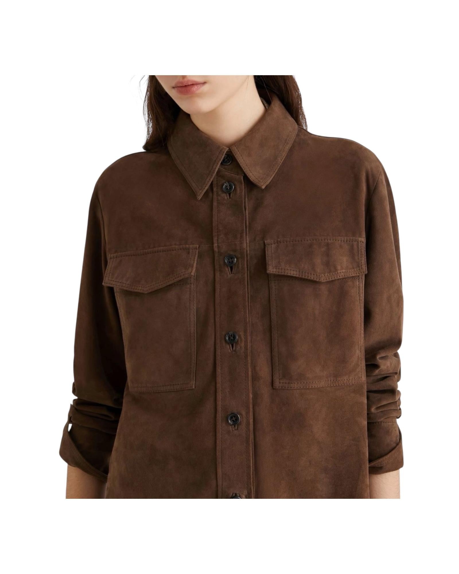 Camicia in suede Testa di moro GIOCO 001 MARELLA 