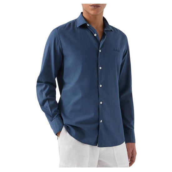 Camicia Chemise in cotone voile blu navy LCM0001 00097L MC2 SAINT BARTH 