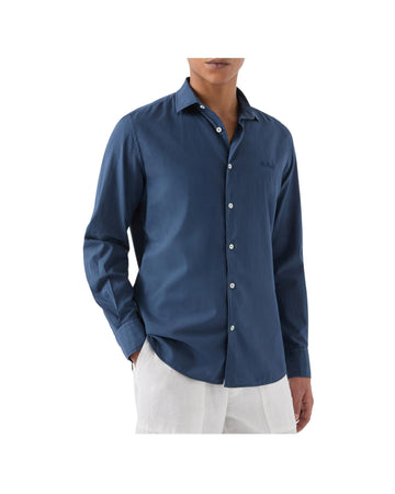 Camicia Chemise in cotone voile blu navy LCM0001 00097L MC2 SAINT BARTH 