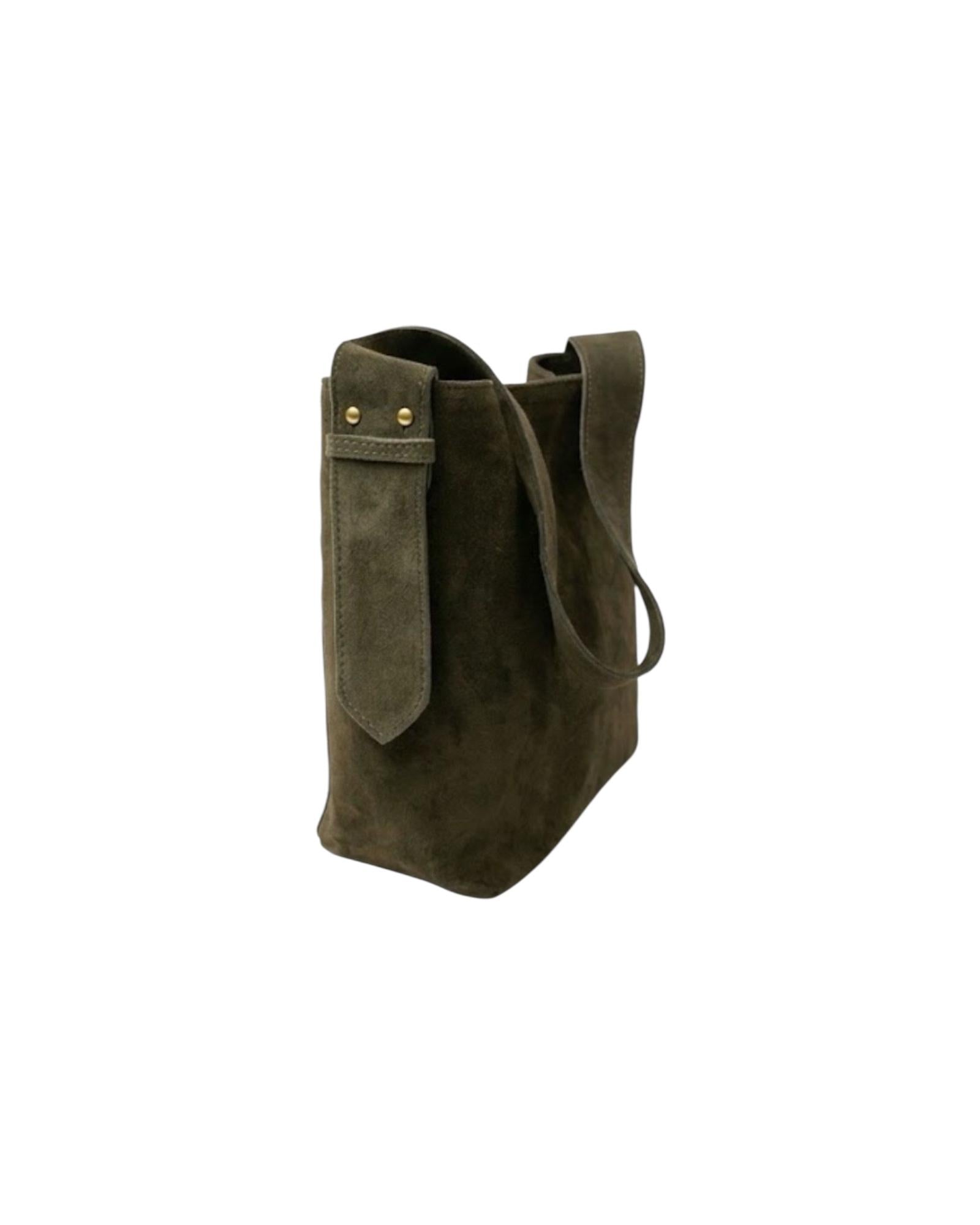 Secchiello in vera pelle scamosciata Militare XAB0060 MILITARE VICOLO 