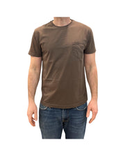 T-shirt Uomo con taschino Brown
