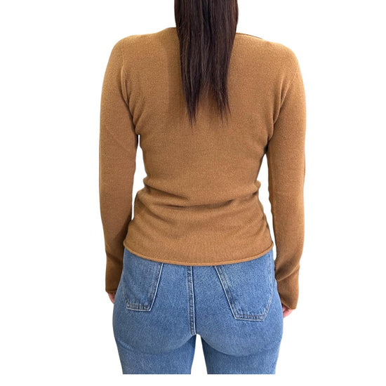 Maglione scollo a barchetta in cashmere Biscotto 85893 124 RETOIS 