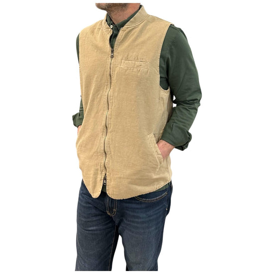 Gilet misto lino Moka 6511 MOKA BL'KER 