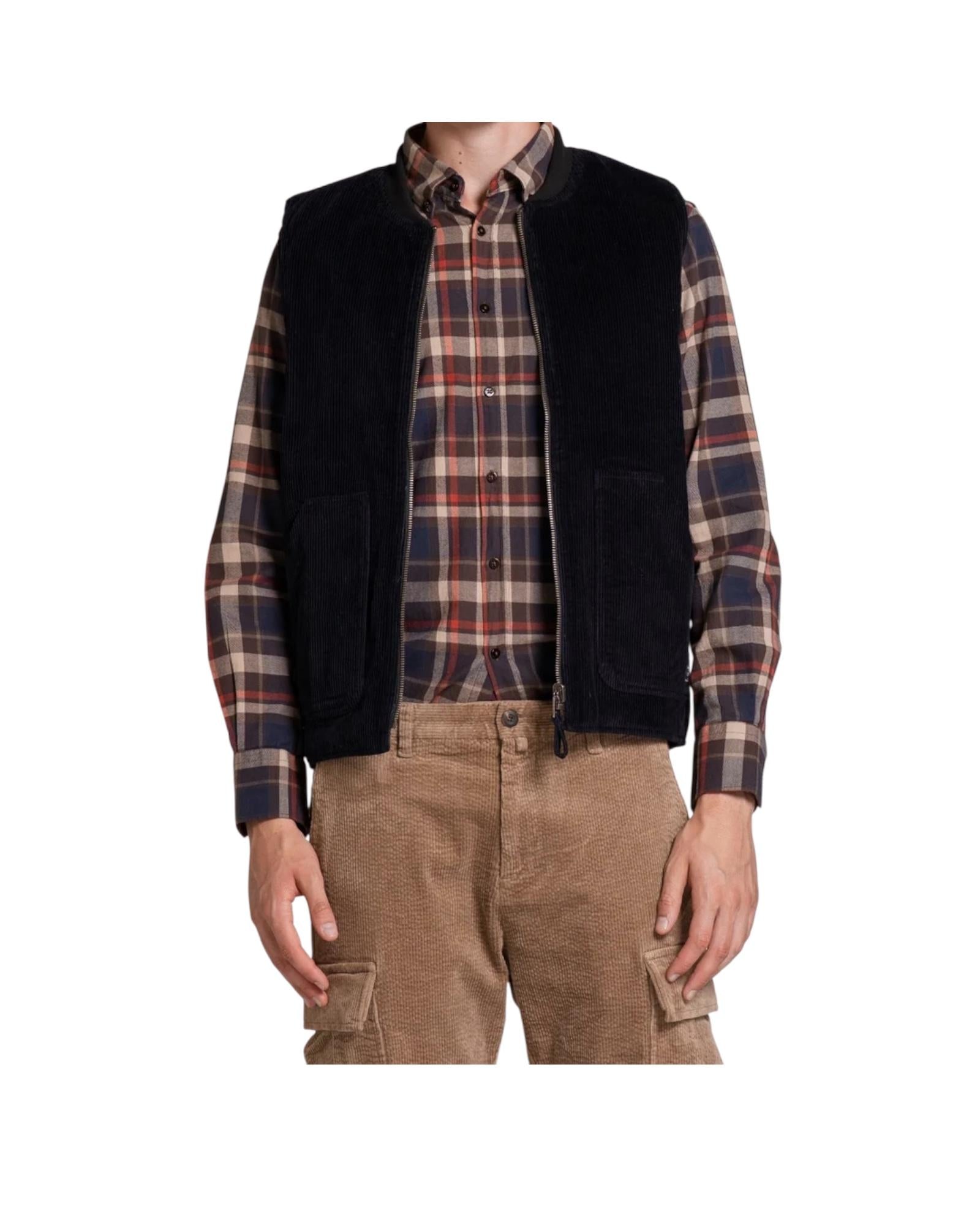 Gilet Martin reverse in corduroy Navy MARTIN V05C01 IMPURE 