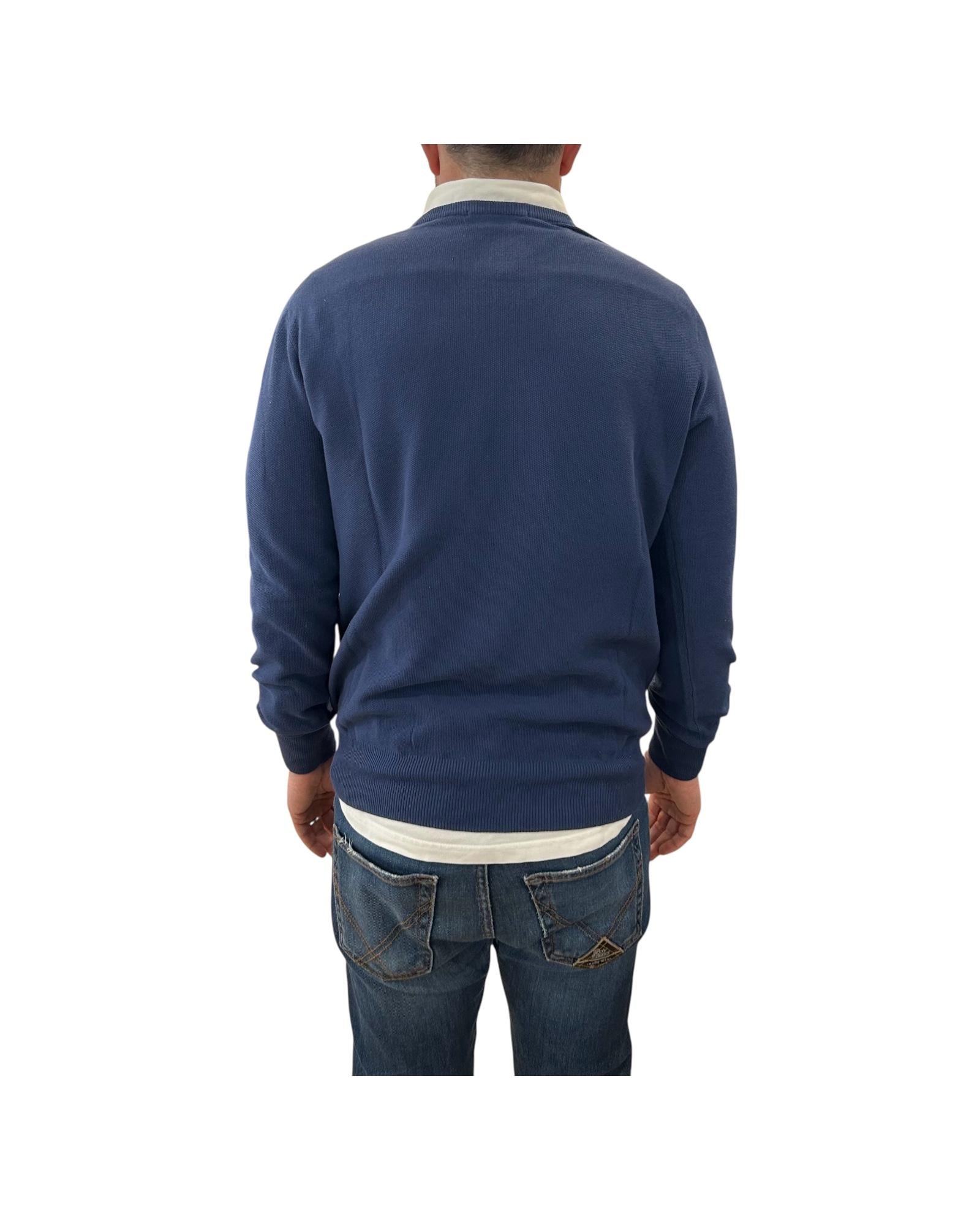 Maglia in cotone a nido d'ape Denim GIROCOLLO NIDO DAPE DENIM RE.VI.VAL 