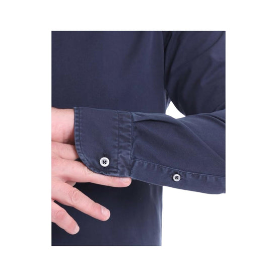 Camicia uomo in cotone Blu B1379 12 BASTONCINO 