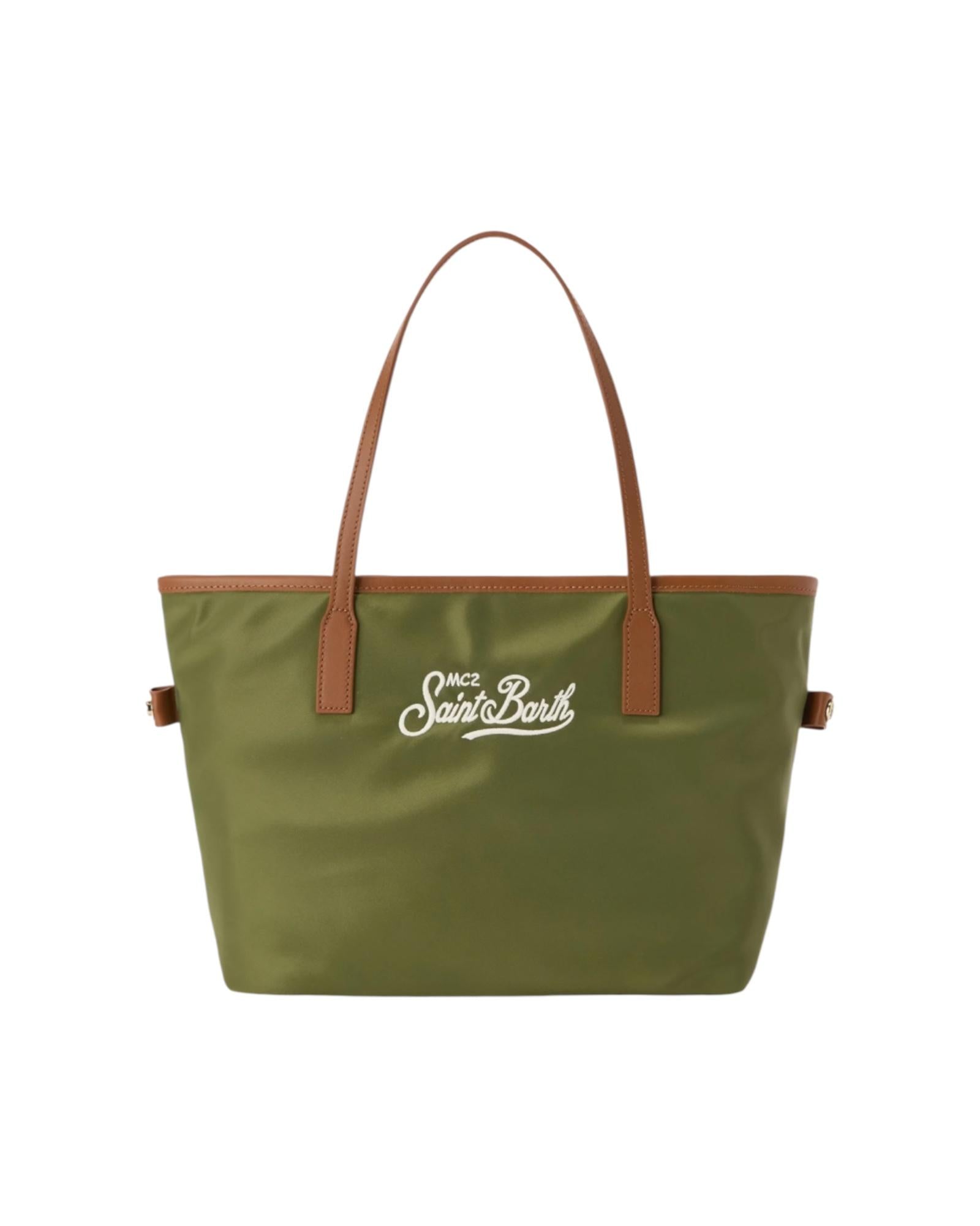 Borsa City Bag in nylon Verde CB0002 00219L MC2 SAINT BARTH