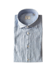 Simo Slim Lines Shirt Men White Light Blue
