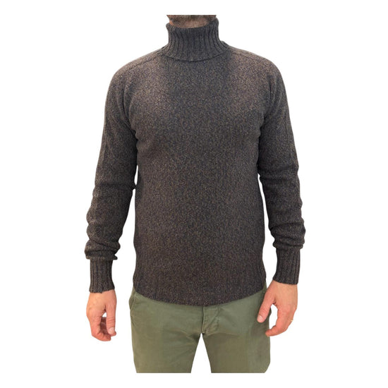 Maglione collo alto in lana Blu moro 14501 185 RETOIS 