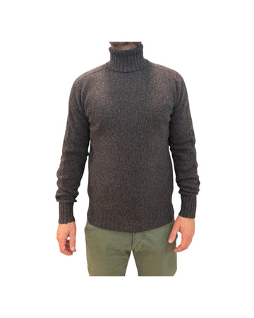 Maglione collo alto in lana Blu moro 14501 185 RETOIS 