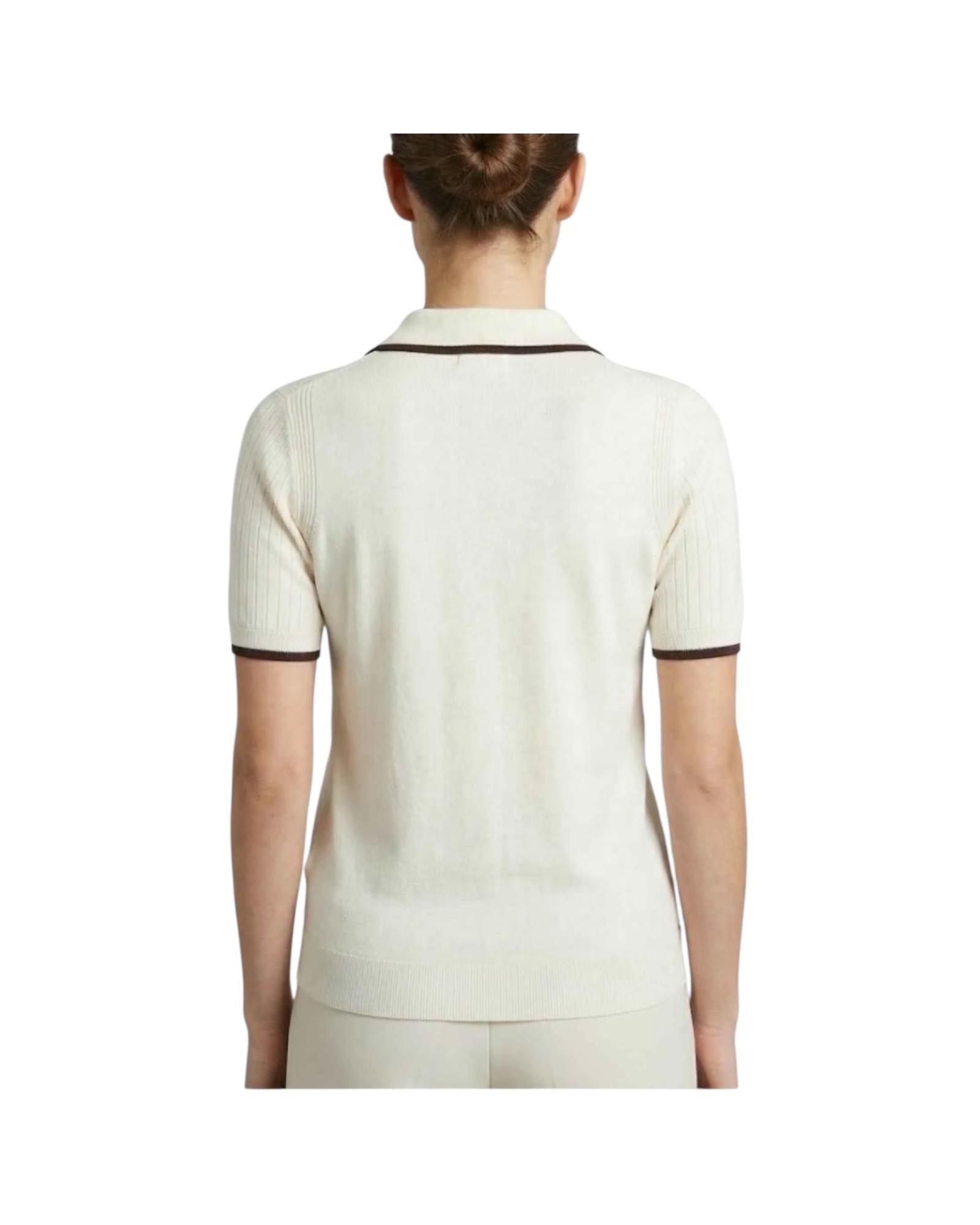 Polo in maglia Beige EVO0001 00253L MC2 SAINT BARTH 