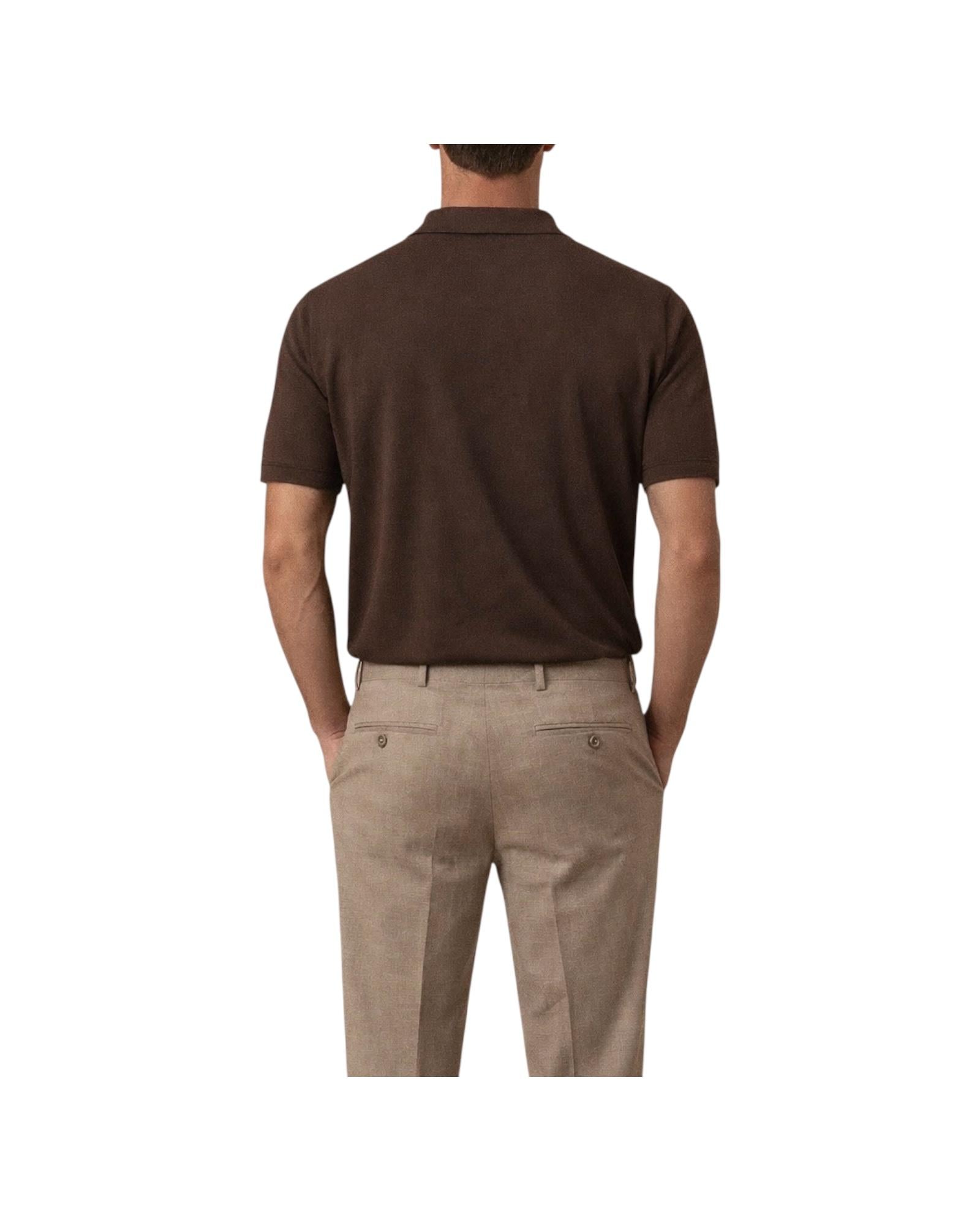 Polo senza bottoni Moro M5425 MORO +39MAsq 