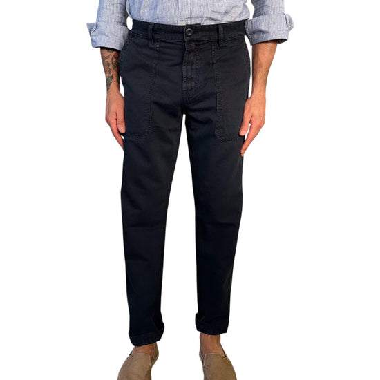 Pantalone Wembley Bull Misto Lino Navy 030 WEMBLEY BULL MISTO LINO NAVY MODFITTERS 
