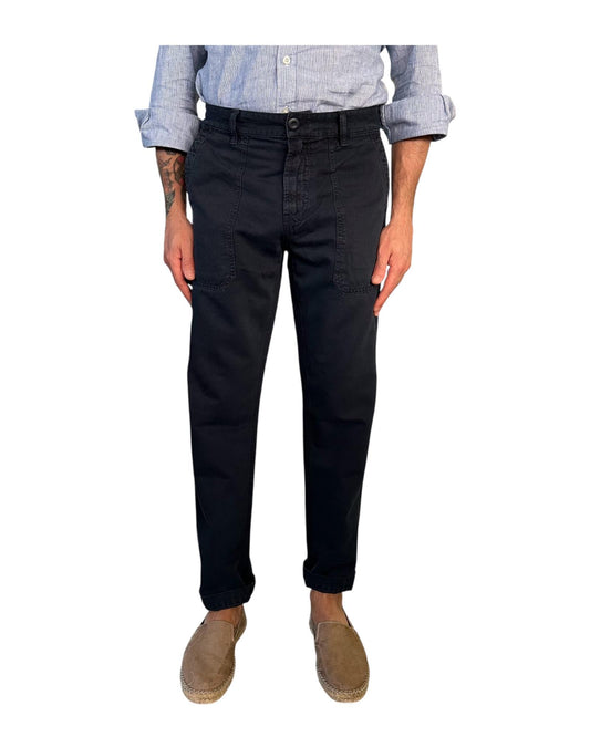 Pantalone Wembley Bull Misto Lino Navy 030 WEMBLEY BULL MISTO LINO NAVY MODFITTERS 
