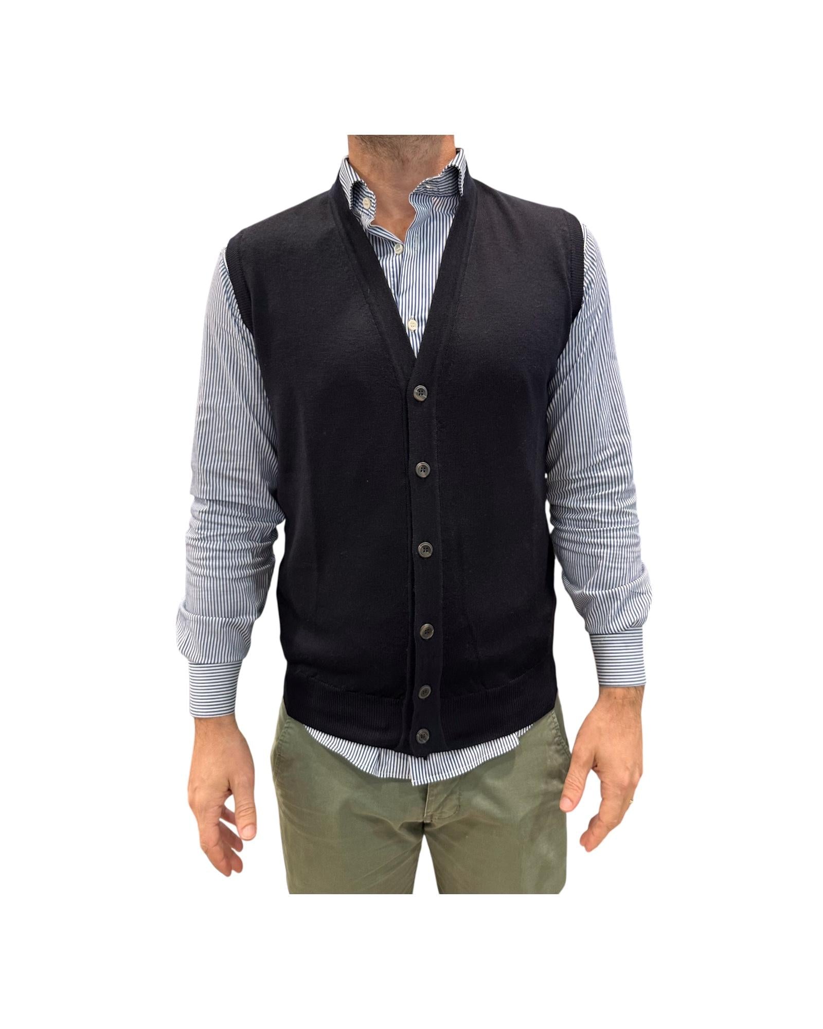 Gilet con bottoni Blu 12211 108 RETOIS