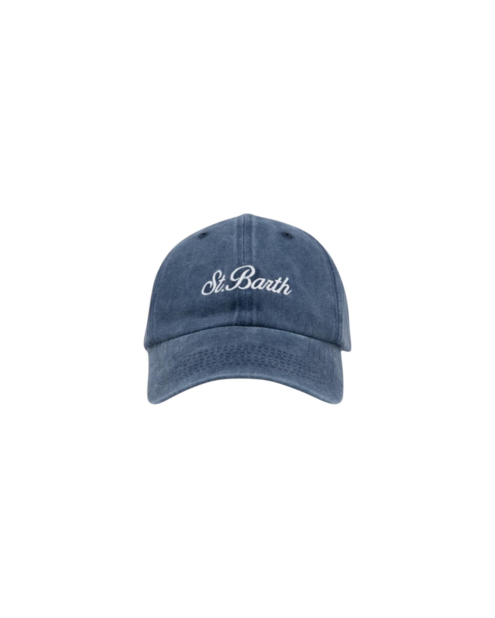 Cappellino Davis in denim azzurro con ricamo Saint Barth. DAS0004 01971H MC2 SAINT BARTH