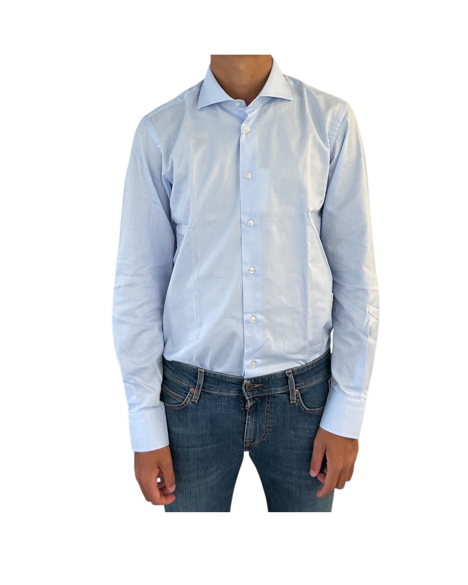 Camicia Uomo in cotone armaturato Celeste 2798SS35TS0209 003 MONTESANTO 