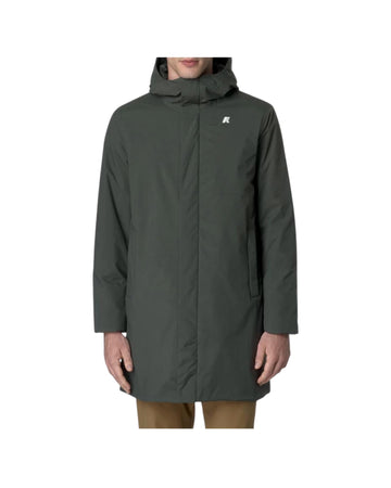 Giacca lunga da uomo Green Blackish K31356W WMR K-way 