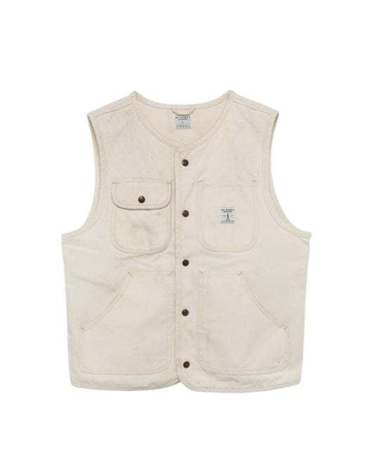 Gilet in canvas White RRW004CN070111 C0069 ROY ROGER'S 