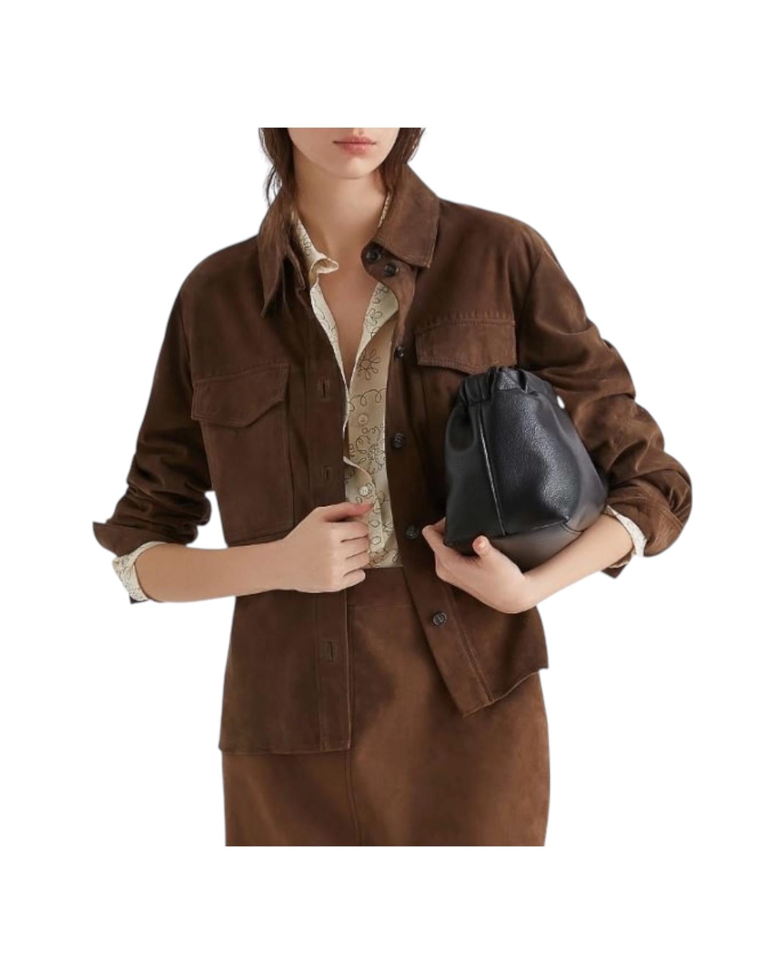 Camicia in suede Testa di moro GIOCO 001 MARELLA 