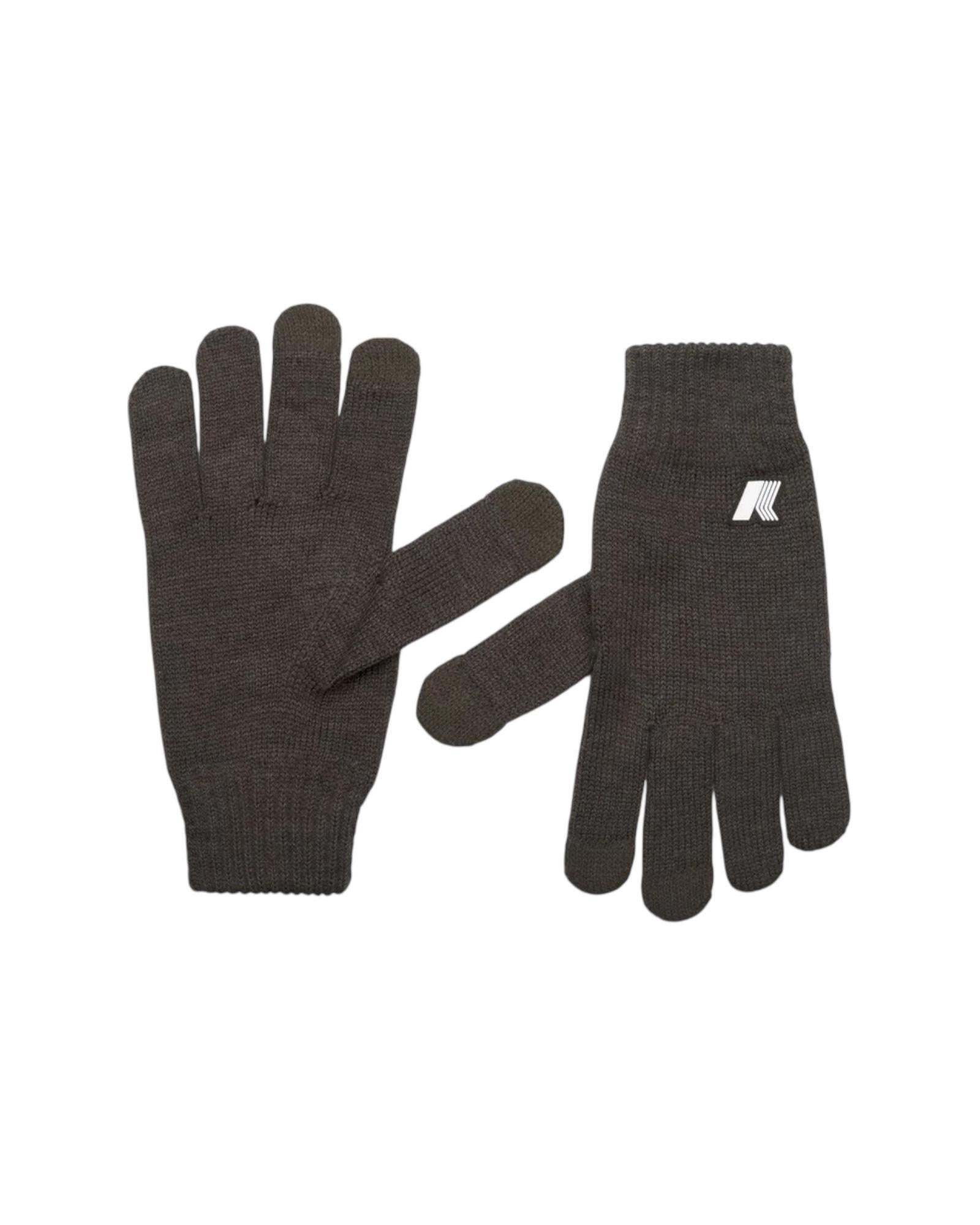 Guanti in lana Black olive melange K61335W KB3 K-way 