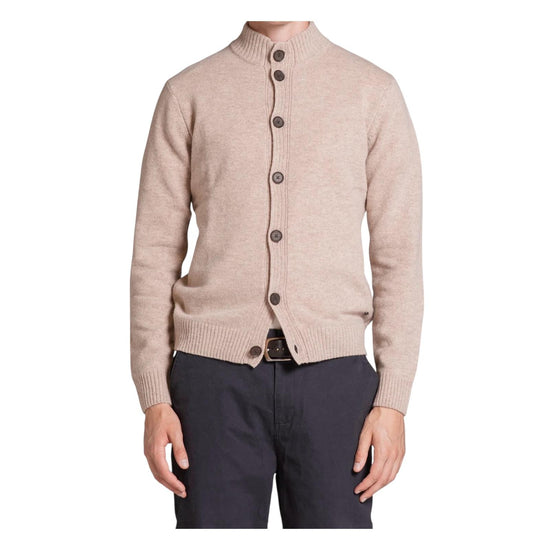 Cardigan Chase in lana Beige CHASE WN8C92 IMPURE 