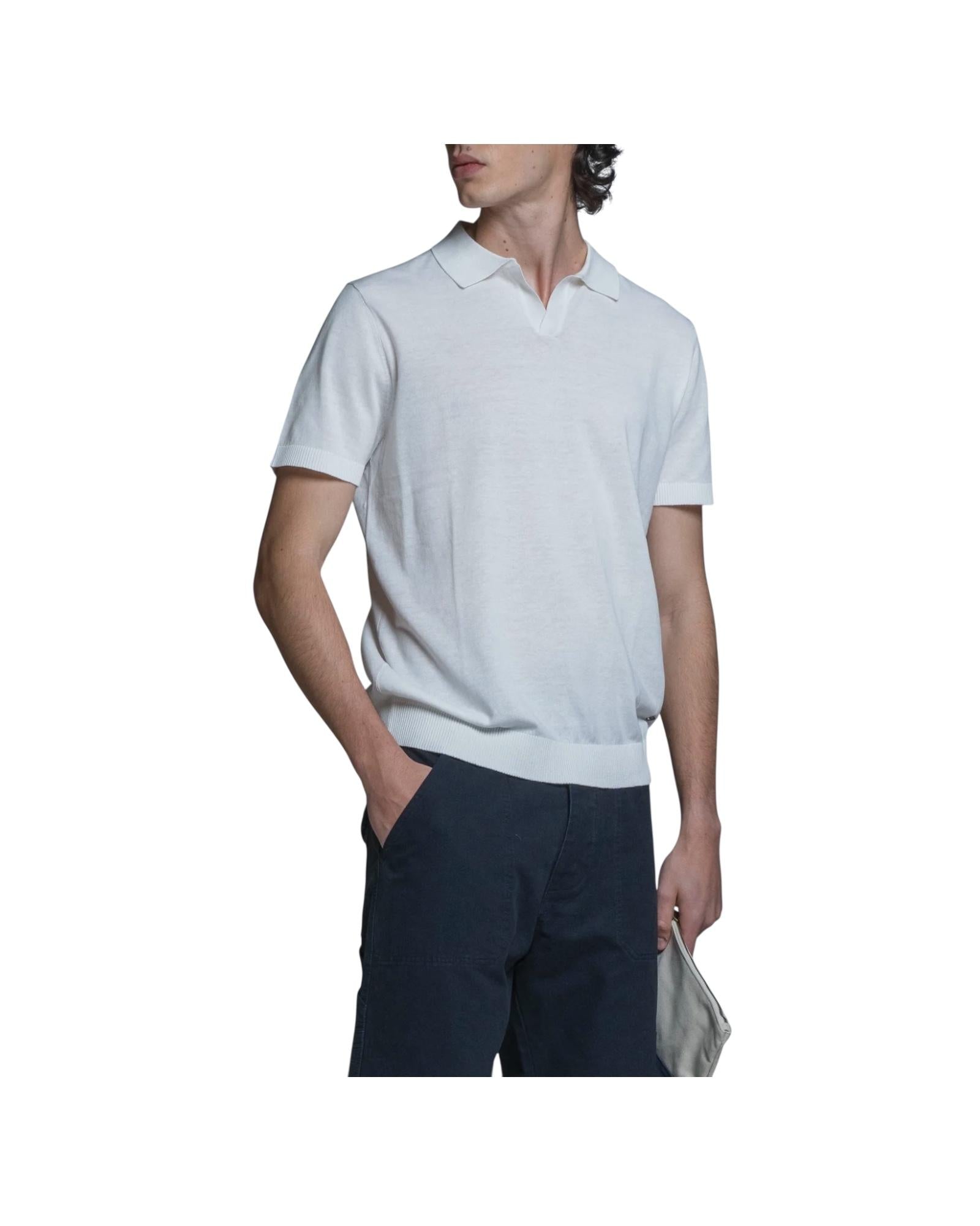 Polo skipper in cotone Crepe White CLARK CRPC24 IMPURE 