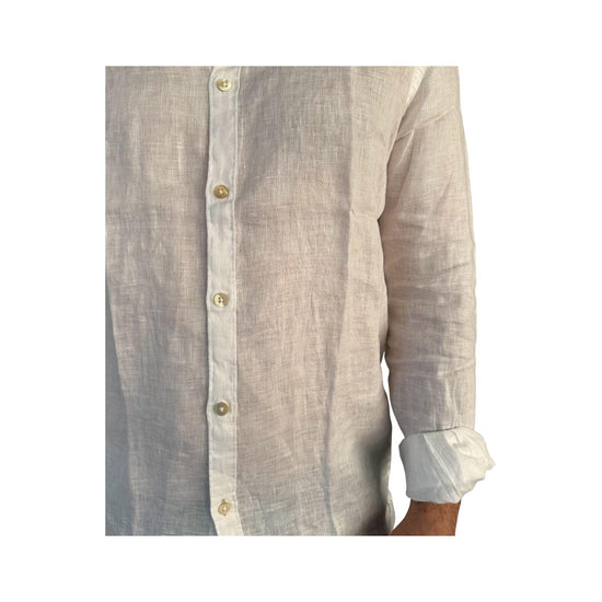 Camicia uomo in lino White AU25S06CA LINEN YD WHITE ALLEY DOCKS 