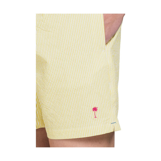Costume in tessuto seersucker a righe Gialle RIO YELLOW STRIPES IMPURE 