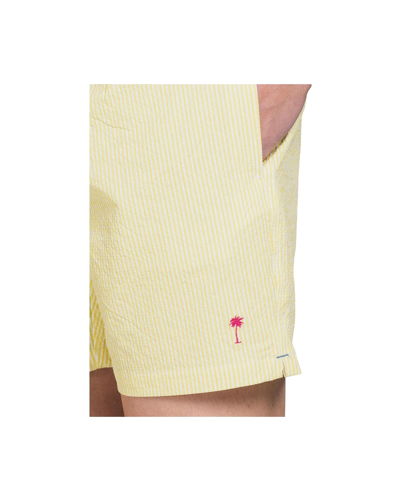 Costume in tessuto seersucker a righe Gialle RIO YELLOW STRIPES IMPURE 
