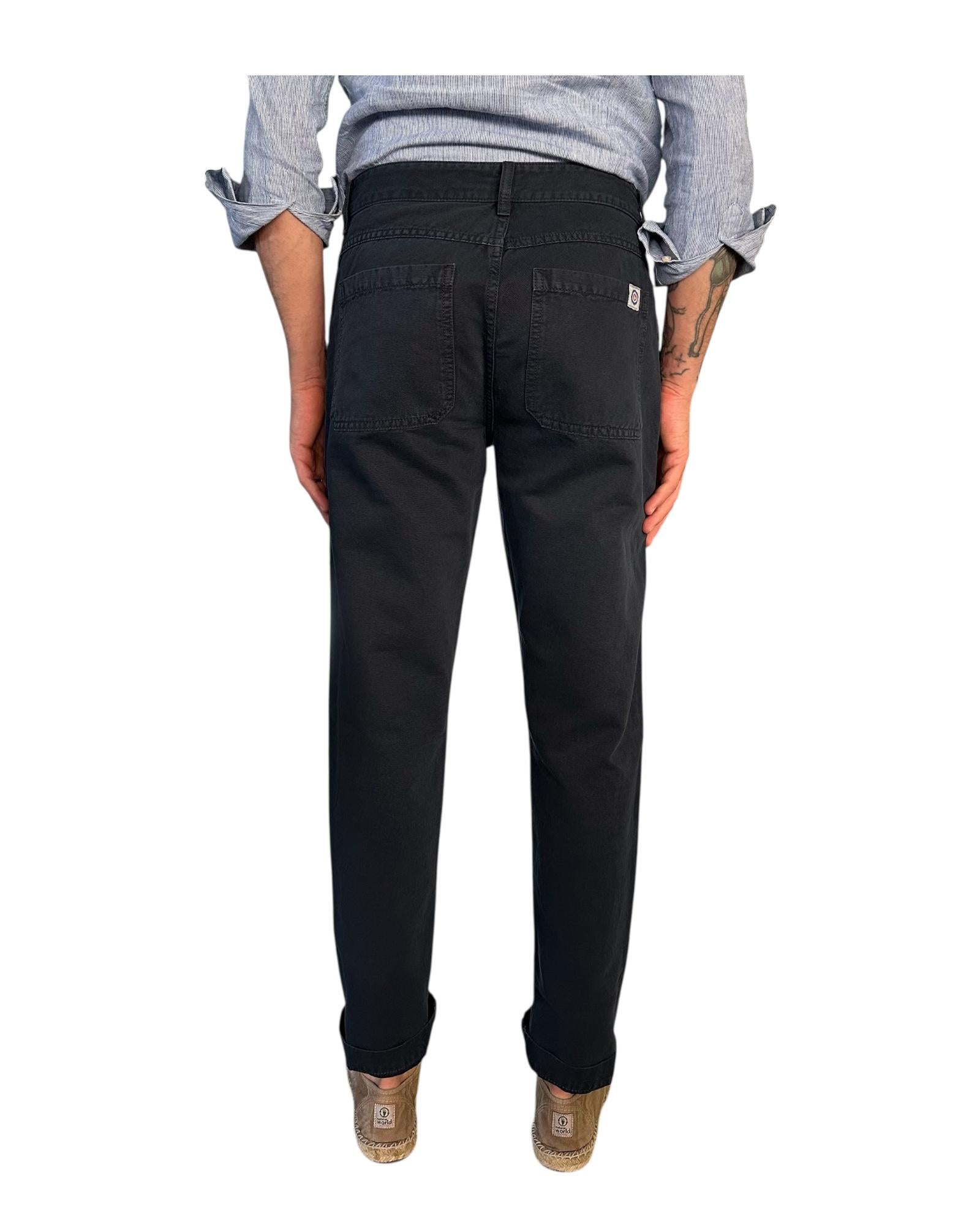 Pantalone Wembley Bull Misto Lino Navy 030 WEMBLEY BULL MISTO LINO NAVY MODFITTERS 
