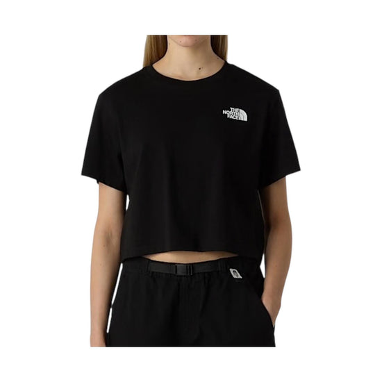 T-shirt Crop Simple Dome Black NF0A87U4 BLACK THE NORTH FACE 