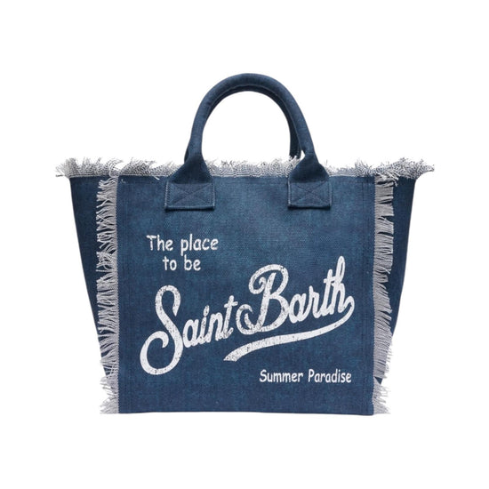 Borsa Vanity in canvas di cotone Indigo VANI001 02582L MC2 SAINT BARTH 