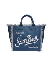 Borsa Vanity in canvas di cotone Indigo