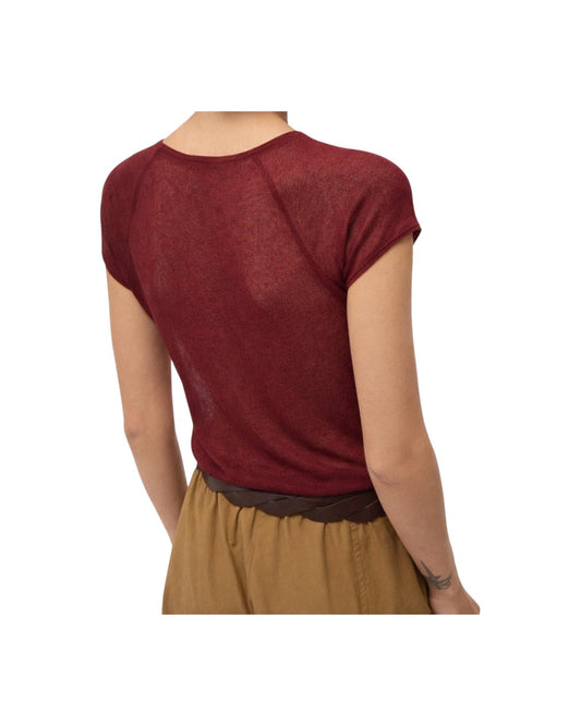 Maglia in viscosa Merlot FSS DM8162 MERLOT OTTOD'AME 