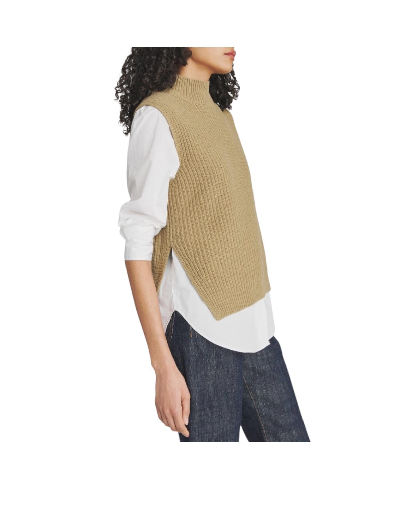 Gilet in misto lana Mustard RND90243CN92XXXX C0016 ROY ROGER'S 