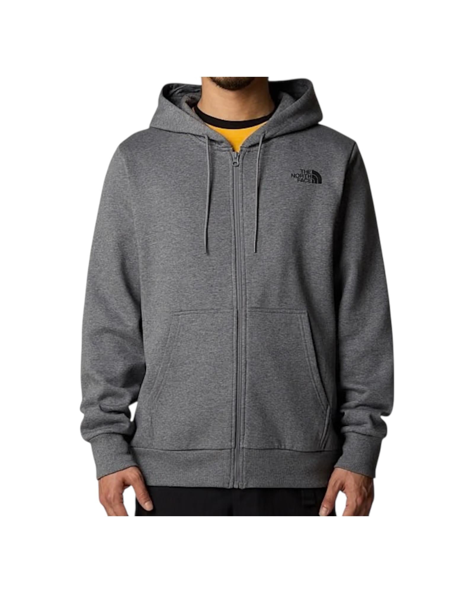 Felpa con cappuccio e cerniera integrale Simple Dome Medium grey NF0A89FD MEDIUM GREY HEATHER THE NORTH FACE