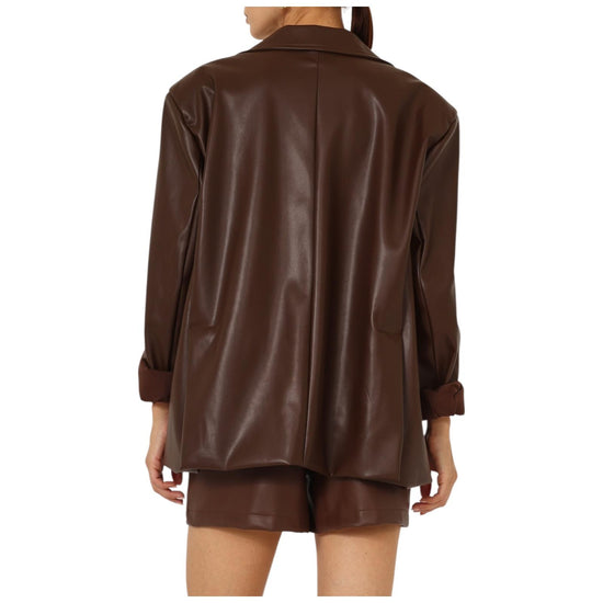 Blazer in ecopelle Marrone D01E0601 MARRONE Philia loft 