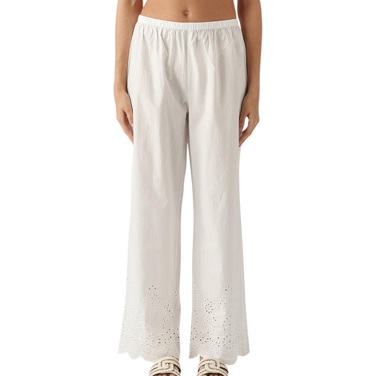 Pantaloni in cotone Sangallo Bianco IEN0002 01315L MC2 SAINT BARTH 