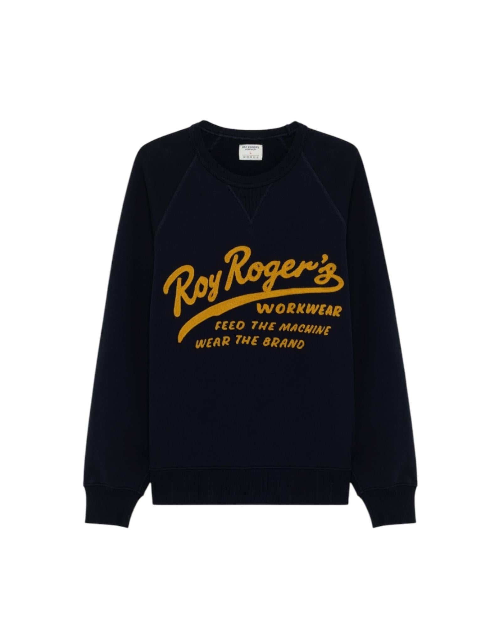 Felpa girocollo con ricamo Feed the machine RRW022CR260124 C0048 ROY ROGER'S