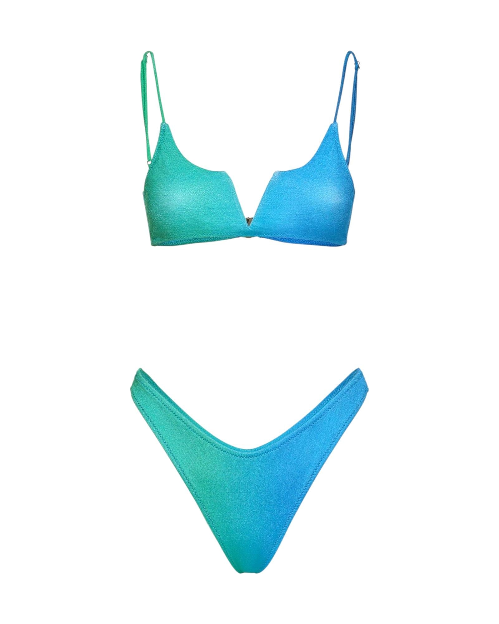 Costume Donna Verde e azzurro SW1852 VERDE AZZURRO F**K 