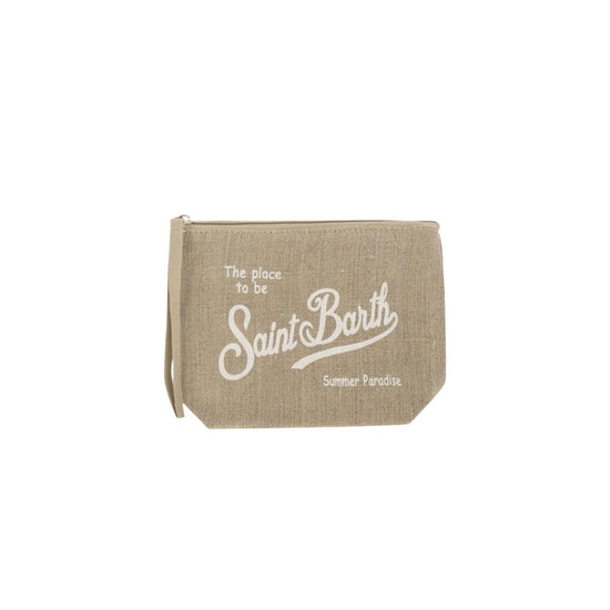 Pochette Aline in lino Beige ALI0004 01139L MC2 SAINT BARTH 