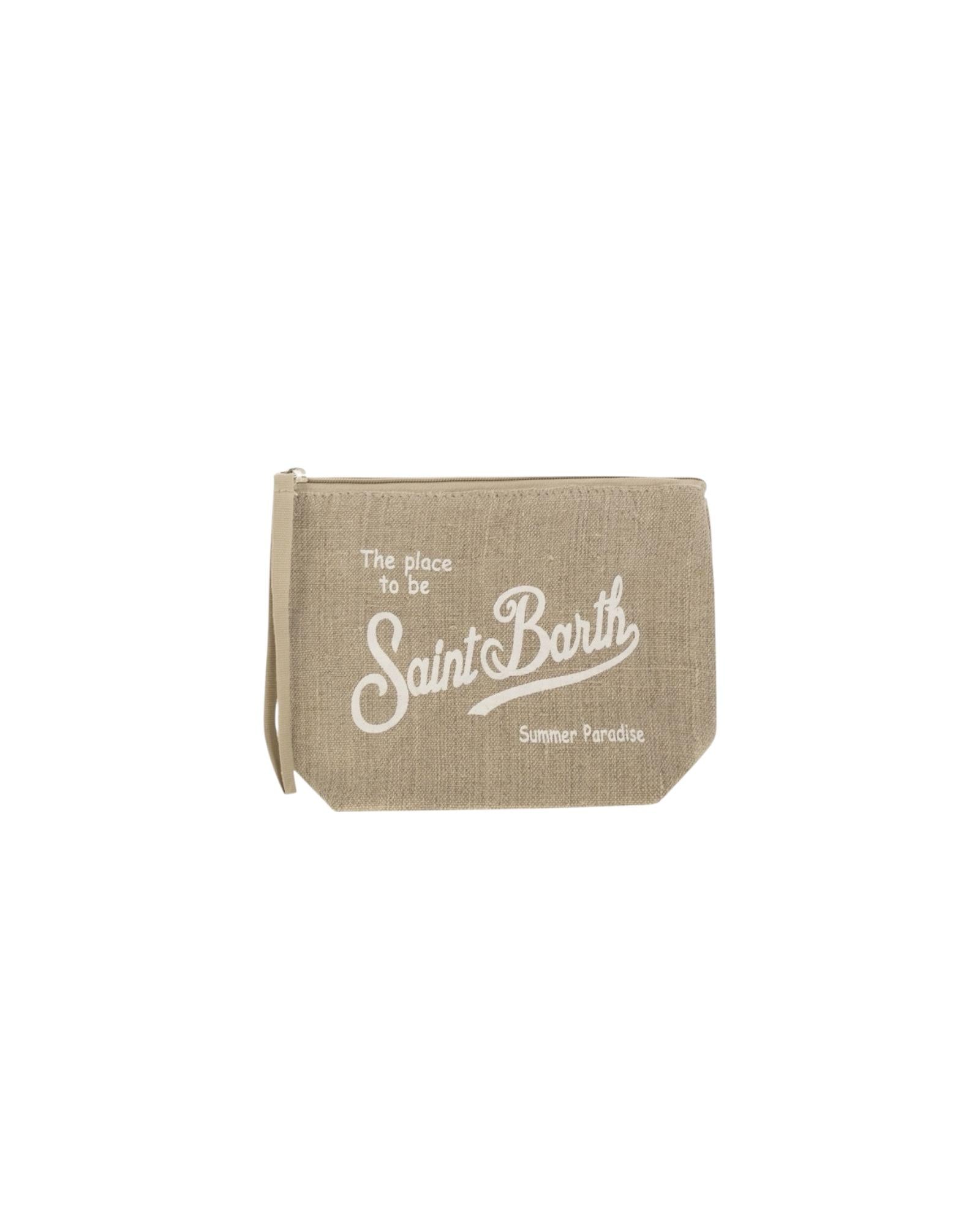 Pochette Aline in lino Beige ALI0004 01139L MC2 SAINT BARTH 