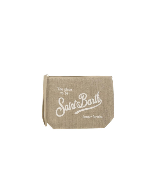 Pochette Aline in lino Beige ALI0004 01139L MC2 SAINT BARTH 