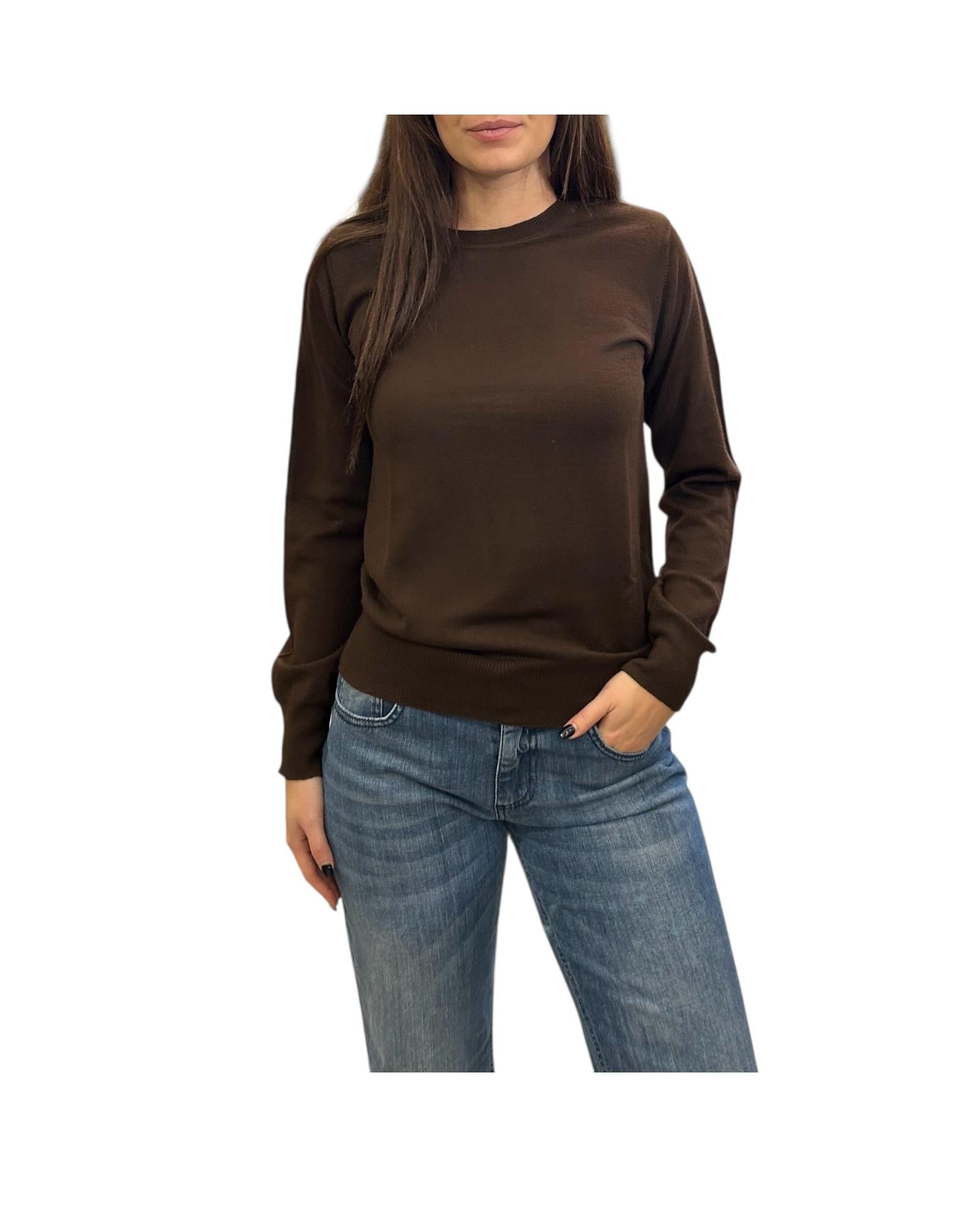 Girocollo in lana merino Testa di moro MAGLIE GIROCOLLO TDM AlEXANDRE STONE 