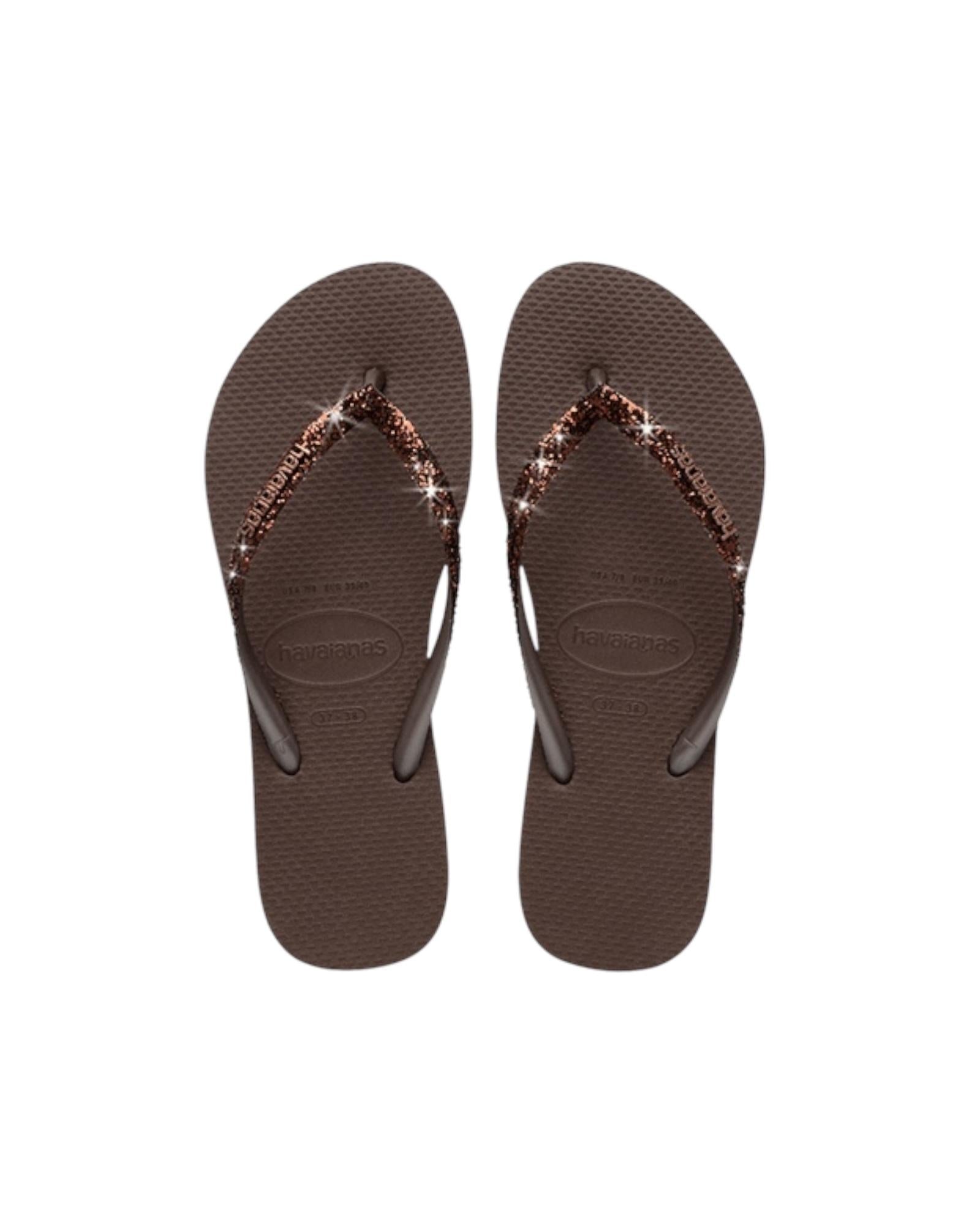Havaianas Glitter Dark Brown 64022000 GLITTER DARK BROWN HAVAIANAS 