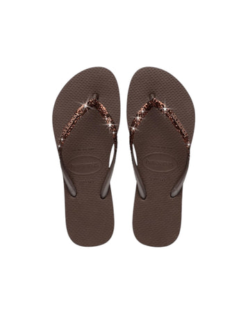 Havaianas Glitter Dark Brown 64022000 GLITTER DARK BROWN HAVAIANAS 