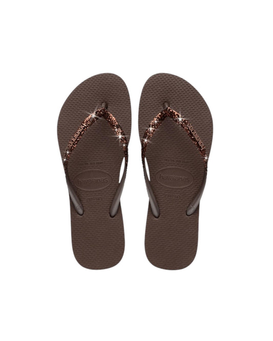 Havaianas Glitter Dark Brown 64022000 GLITTER DARK BROWN HAVAIANAS 